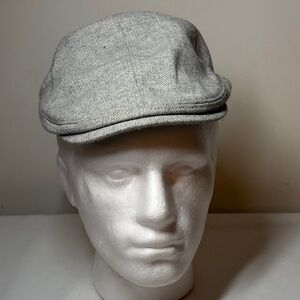 Target Gray Herringbone Wool/Rayon Flat Cap M/L